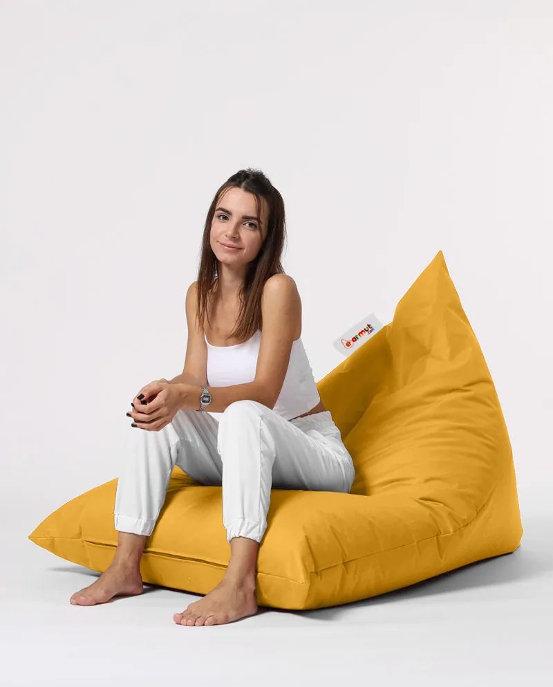 Fotoliu puf pentru grădină Pyramid Big Bed Pouf - Yellow