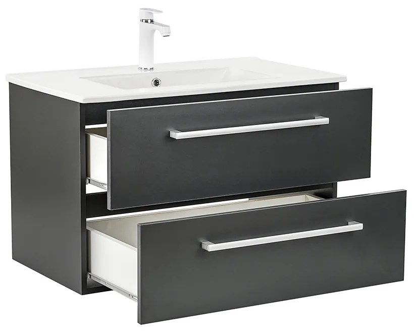 Mobilier complet de baie Vario Clam 80 antracit-antracit