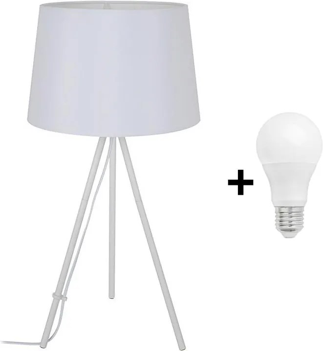 Solight WA005-W - LED Lampă de masă MILANO 1xE27/10W/230V alb 56cm