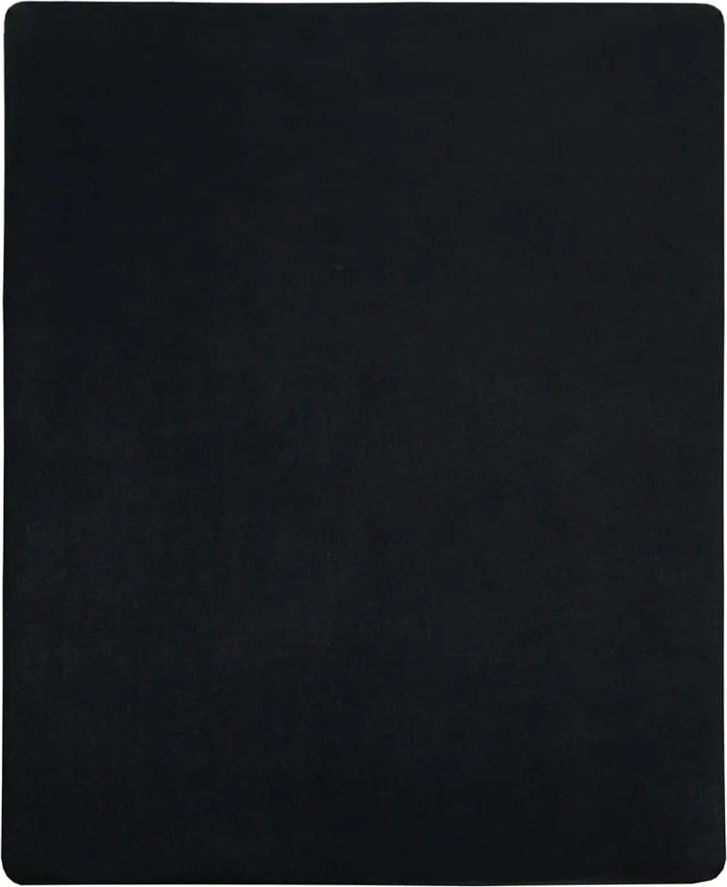vidaXL Cearșaf de pat cu elastic, 2 buc., negru, 90x200 cm, bumbac