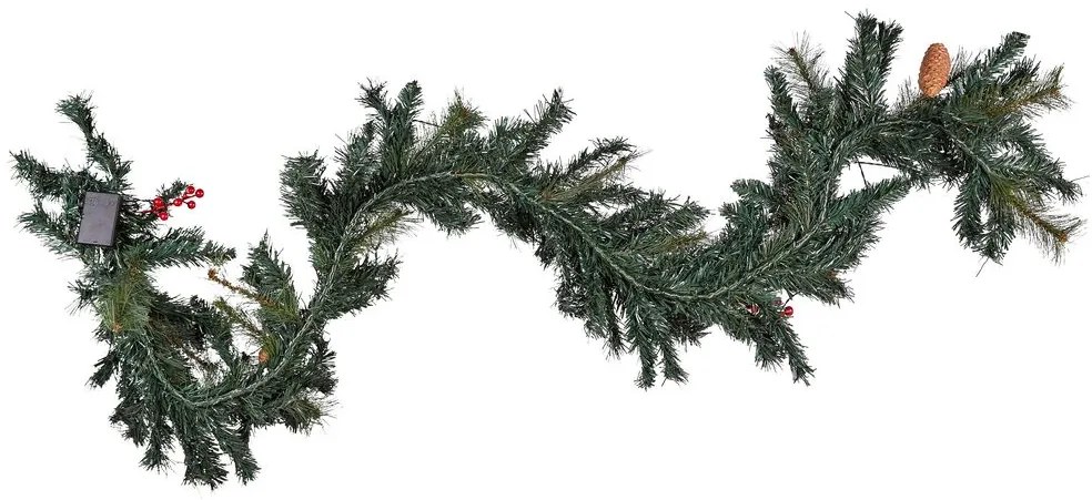 Ghirlandă de Crăciun 180 cm Thorfinn (verde) (cu iluminat). 1076094