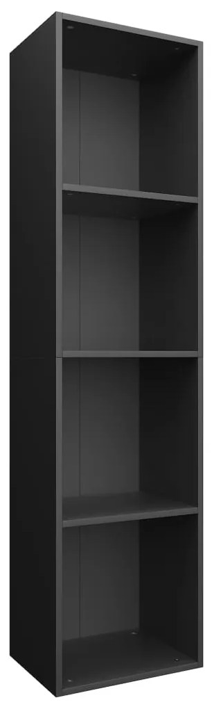 800145 vidaXL Bibliotecă/Dulap TV, negru, 36x30x143 cm, lemn prelucrat