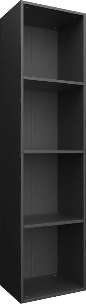 vidaXL Bibliotecă/Dulap TV, negru, 36x30x143 cm, lemn prelucrat