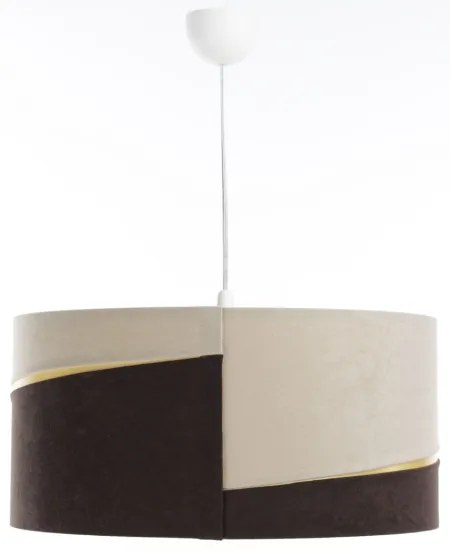 Lustră pe cablu SWING 1xE27/60W/230V maro/bej/auriu