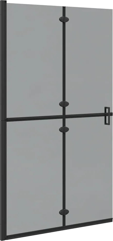 vidaXL Perete de duș Walk-In Negru 110 x 6,5 x 190 cm