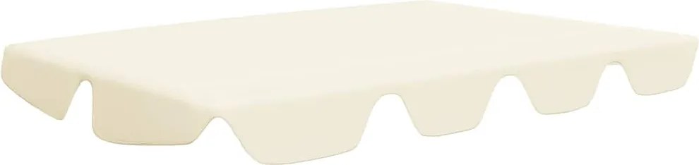 vidaXL Copertină de rezervă leagăn grădină, crem, 150/130x105/70 cm