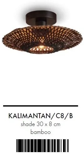 Plafoniera eco din bambus Kalimantan XS 30cm, bl