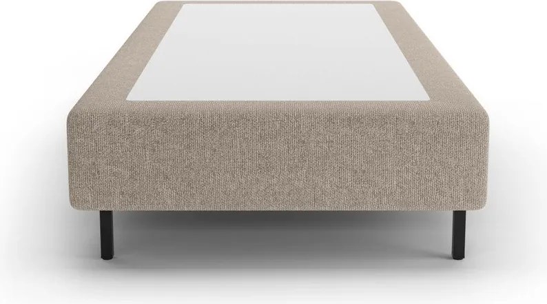 Pat bej tapițat fără tăblie 90x200 cm Whale – Micadoni