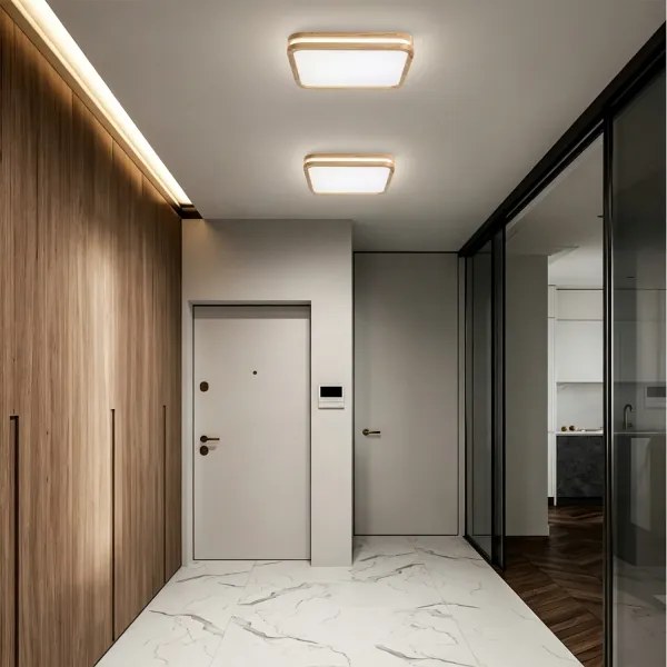BRILAGI - Lampă LED dimabilă MOLINA SQUARE LED/48W/230V stejar 40x40 cm + telecomandă