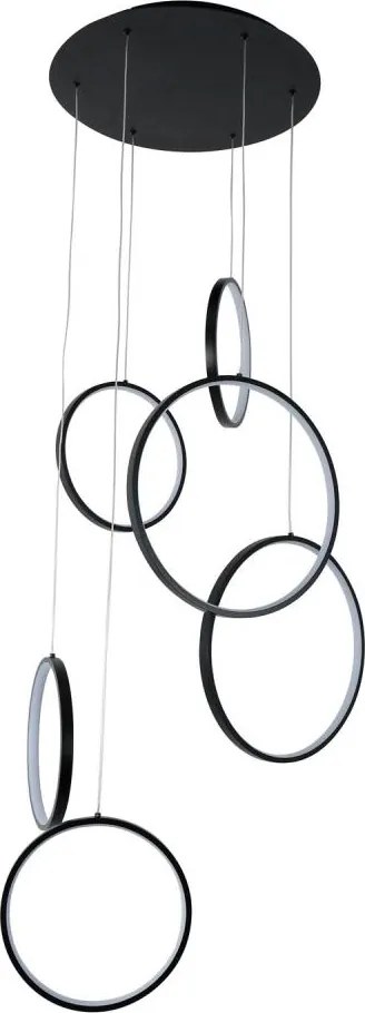 Brilagi - Lustră LED pe cablu ECHO LED/80W/230V 4000K Ø 50 cm neagră