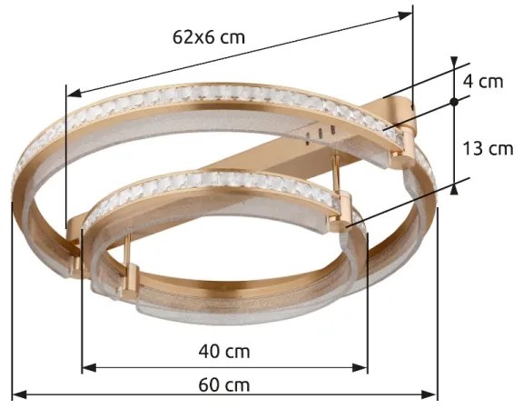 Globo 67196-78 - Plafonieră LED dimabilă BLONDIE LED/78W/230V + DO