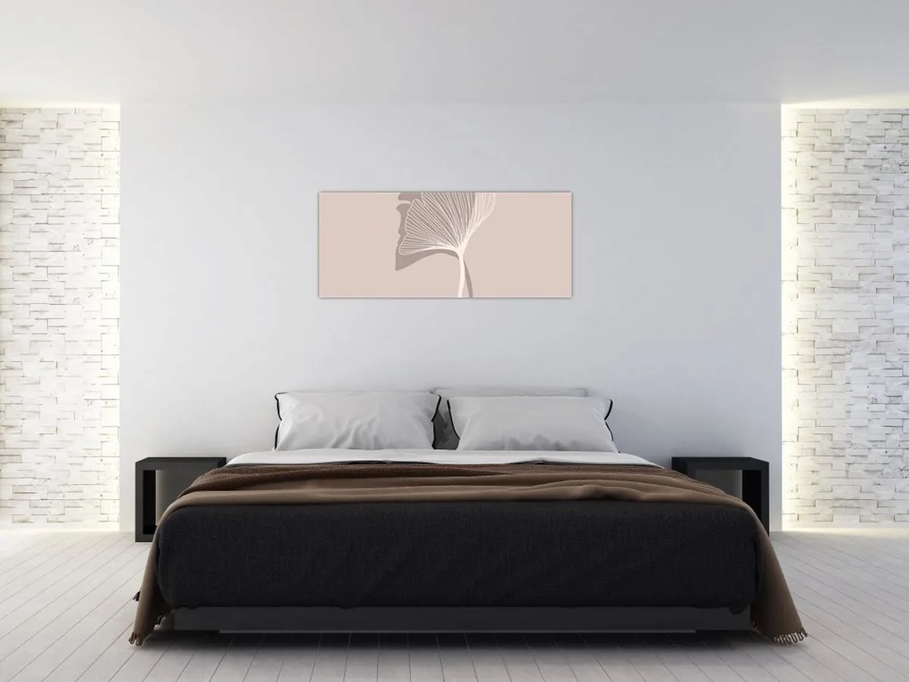 Tablou - Frunze bej N⁰4 (120x50 cm)