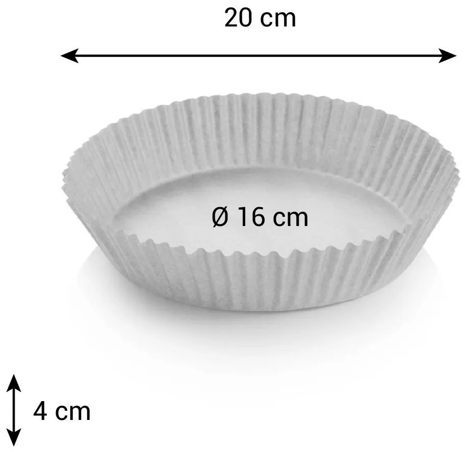 Formă de hârtie pentru Aer Fryer rotundă Tescoma DELICIA 16 cm diametru, 50 buc, diam. 16 cm
