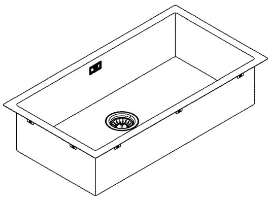 GROHE 31580SD1 - Chiuvetă de bucătărie K700, 864 × 464 mm, oțel inoxidabil