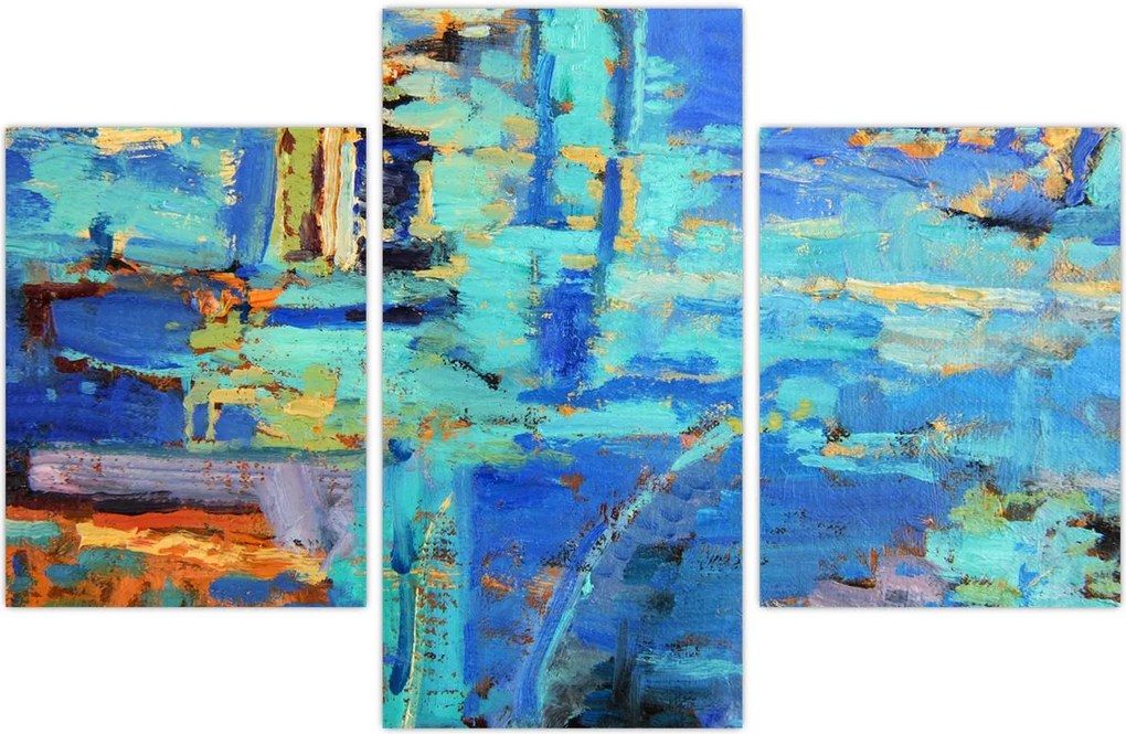 Tablou - pictură abstractă în ulei (90x60 cm)