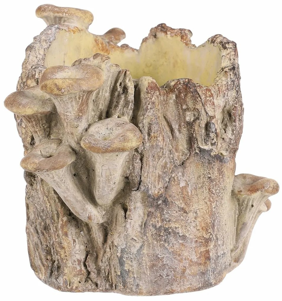 Suport din beton - ciot cu ciuperci, 19 x 17 x 16cm