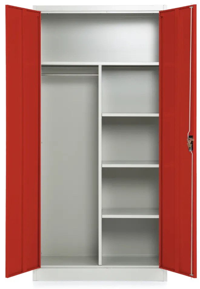 Dulap metalic, 90 x 45 x 185 cm, inchidere cilindrica, rosu - ral 3000