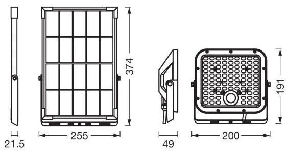 Ledvance - Proiector solar LED FLOOD SPLIT 30W/6,4V IP65 cu senzor + DO