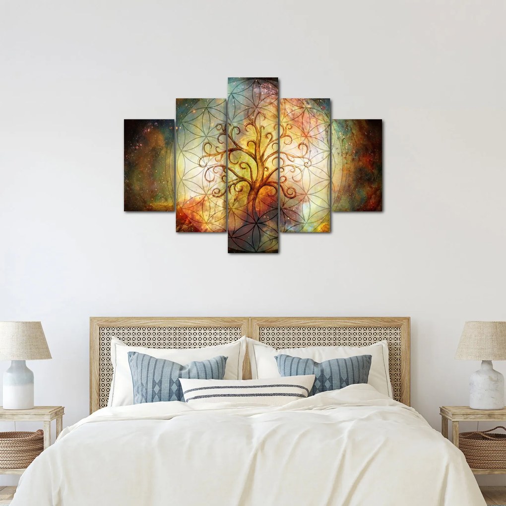 Tablou abstract cu copac (150x105 cm)
