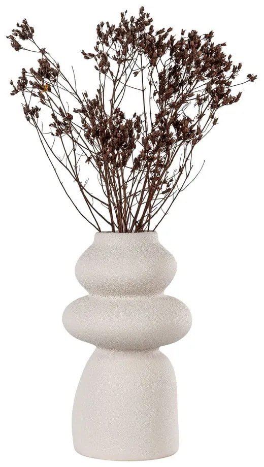 Vază crem din gresie (înălțime 26,5 cm) – House Nordic