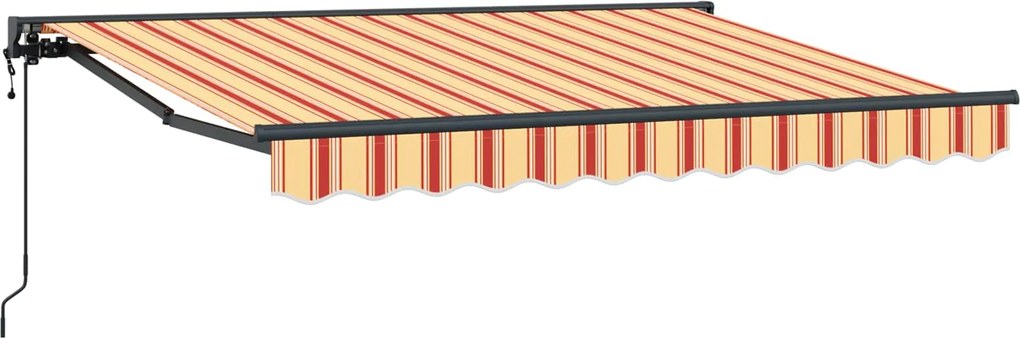 vidaXL Cort electric retractabil Galben, Portocaliu și Alb 3,5 x 2 m