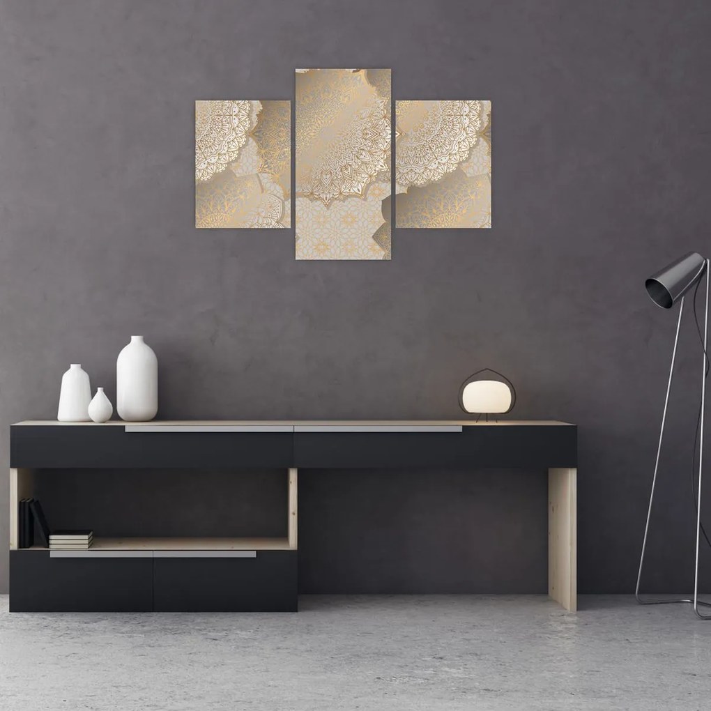 Tablou - Mandale în tonuri aurii (90x60 cm)