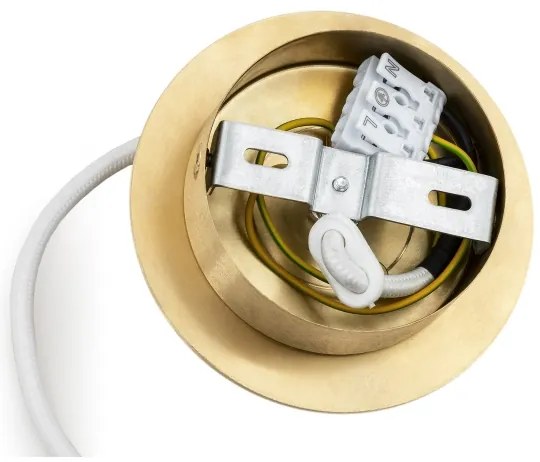 Lustră pe cablu Argon 8507 PALOMA 1xE27/15W/230V d. 25 cm auriu/alb