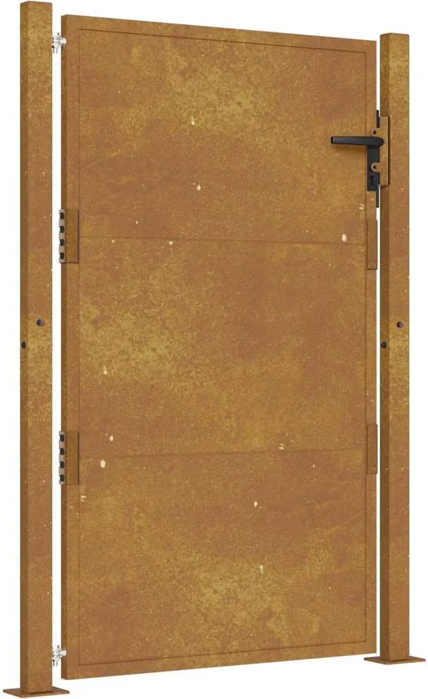 vidaXL Poartă de grădină 100x150 cm, oțel Corten