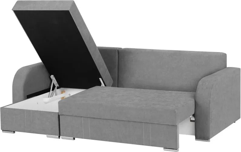 Colțar extensibil variabil cu spațiu pentru depozitare Melart Louise, gri deschis