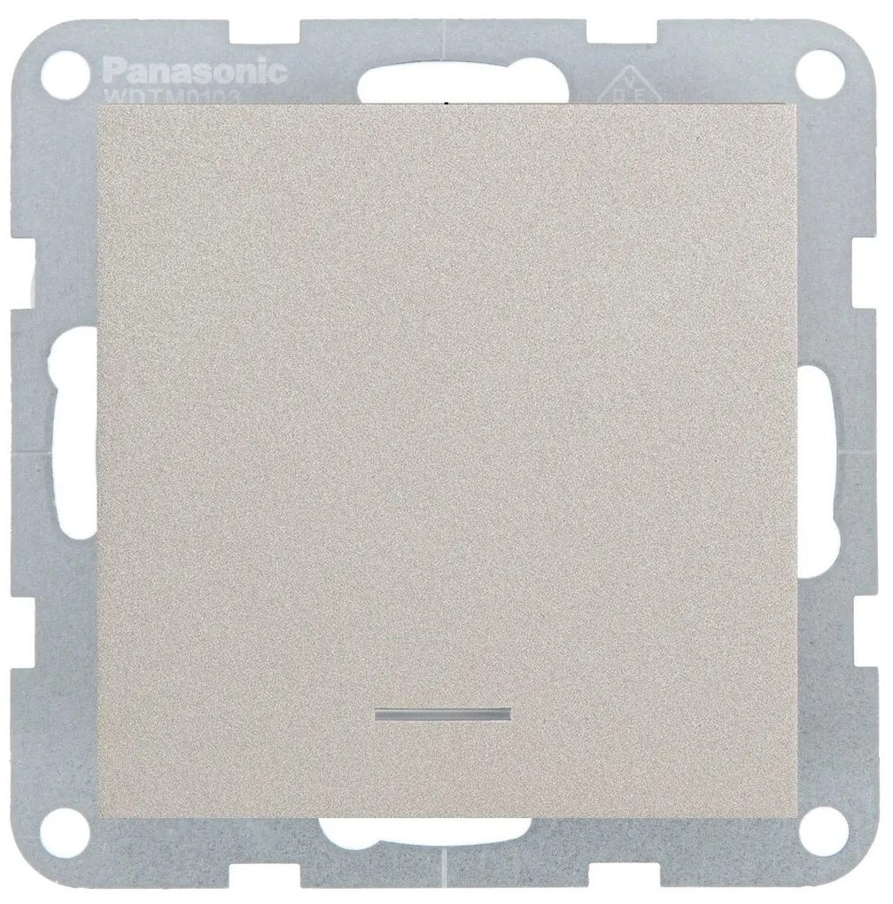 Intrerupator cu led 10A, IP20, Bronz, Panasonic Karre Plus 55
