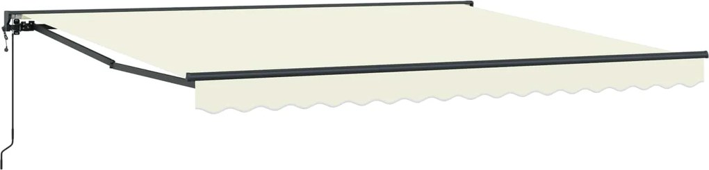 vidaXL Copertină Crem 350 x 250 x 165 cm Poliester și Aluminiu