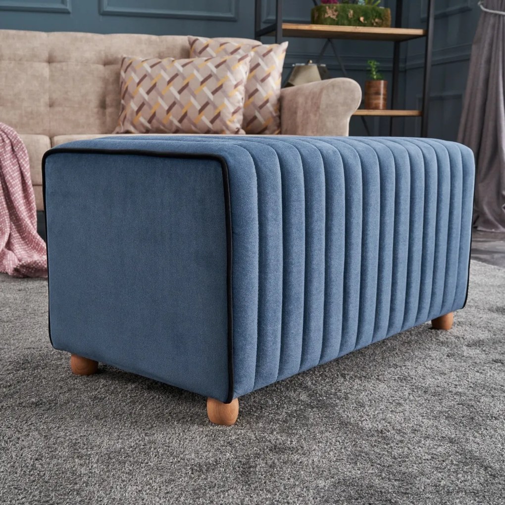 Taburet Mabel Pouf albastru