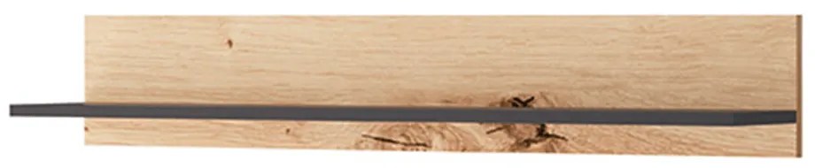 Raft FP 102, stejar artisan/negru, FORSO