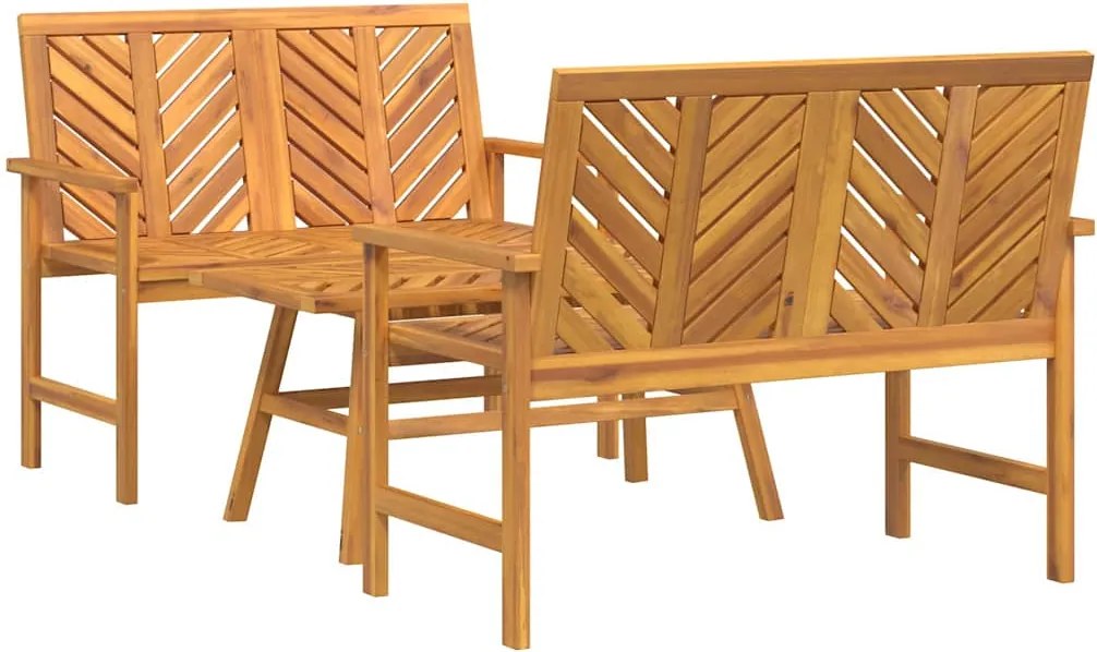 vidaXL Set de lounge pentru grădină 3 pcs Maro Lemn Solid de Acacia