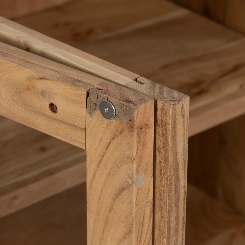 Vitrină în culoare naturală din lemn de acacia 180x80x40 cm Creel – Ixia