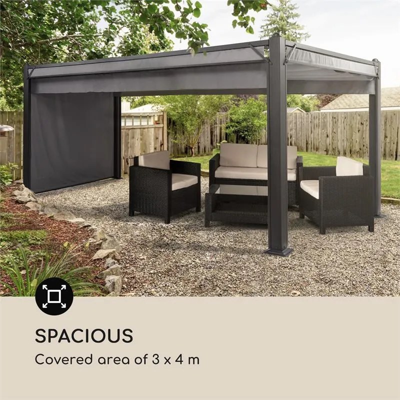 Pantheon Cortina, acoperiș de rezervă, 3x4m, poliester, 180g/m², gri