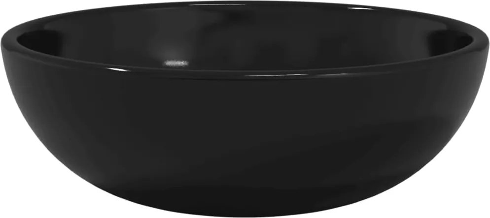 vidaXL Chiuvetă din sticlă securizată, negru, 35x12 cm