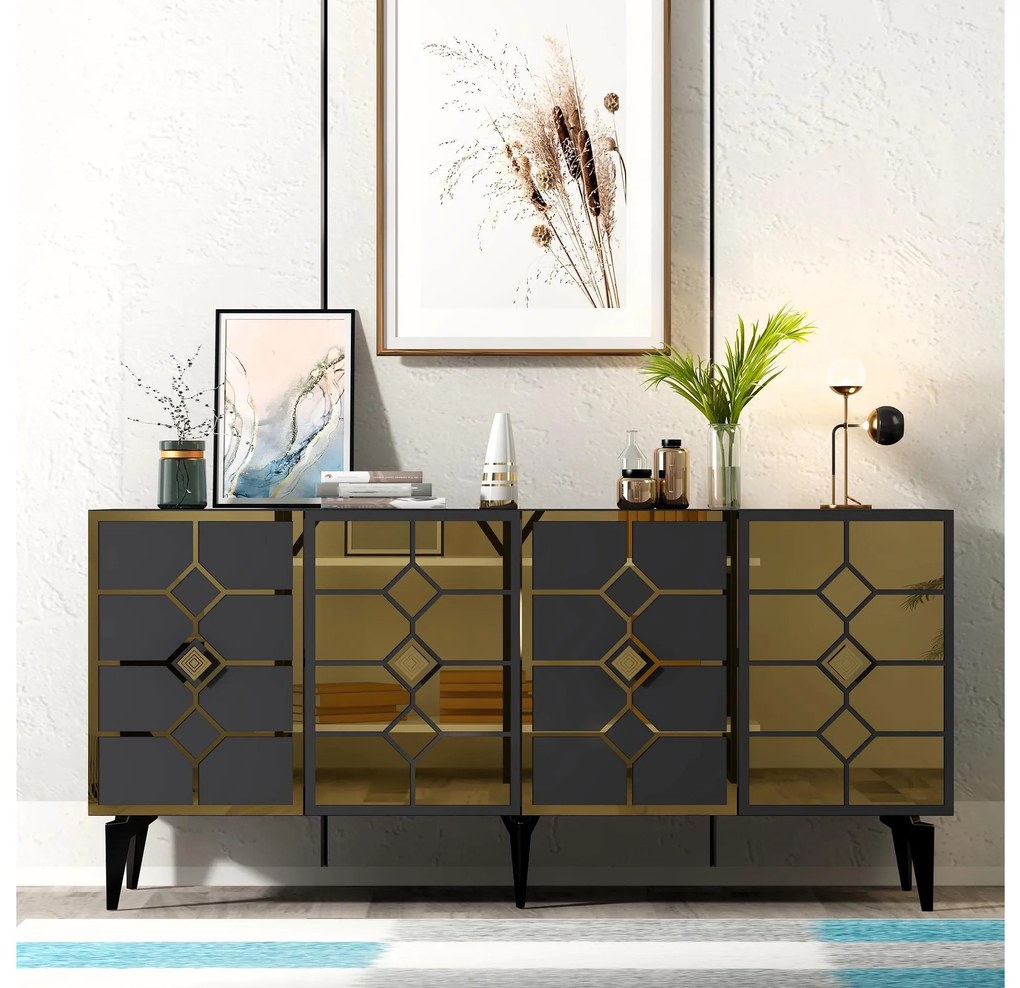 Dulap Kavesi 1 (antracit + auriu) . 1093515