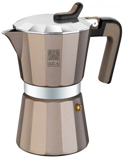 Espressor aragaz BRA Titanium, aluminiu, 12 portii
