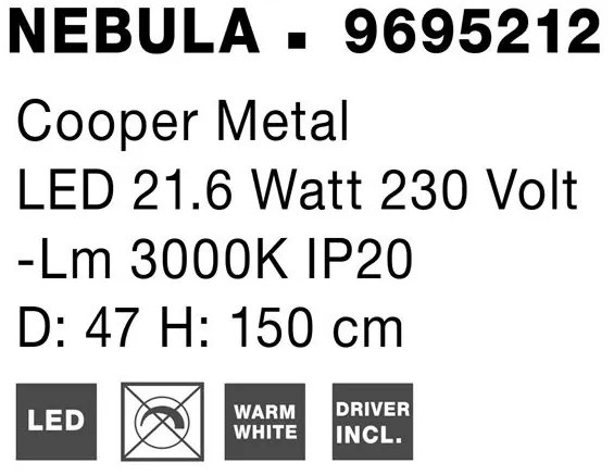 Lustra LED moderna design deosebit NEBULA 47cm