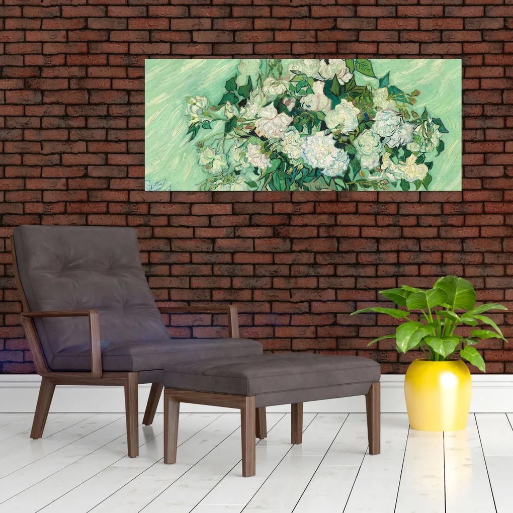 Tablou - Vincent van Gogh, Roses, reproducere (120x50 cm)