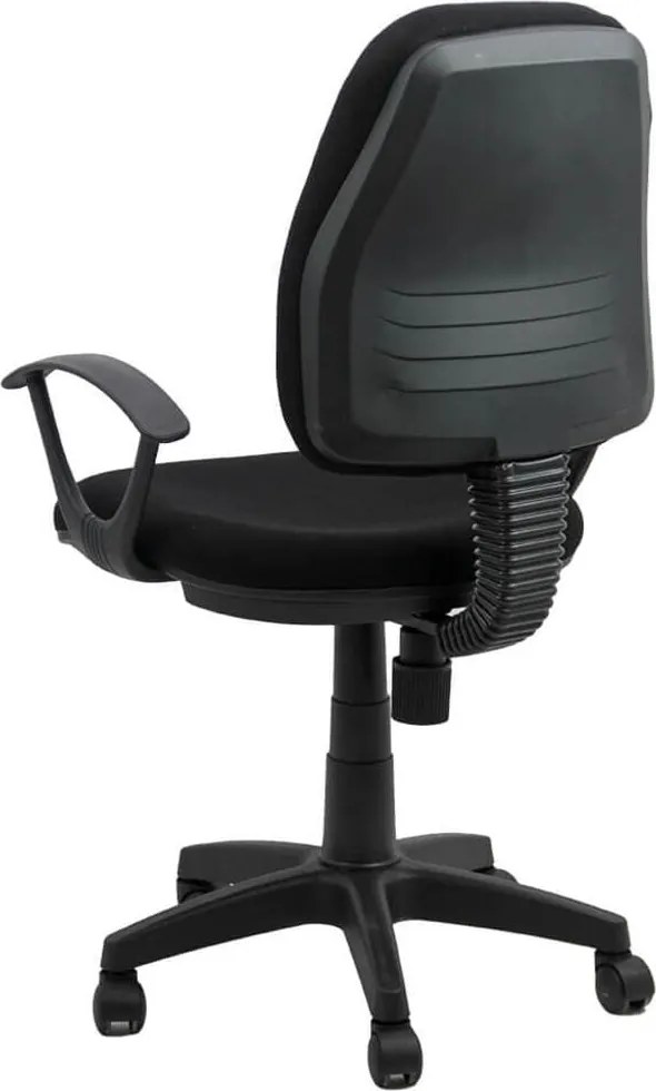 Scaun birou OFF 326 – Confort ergonomic, design simplu, tapițerie textilă, negru