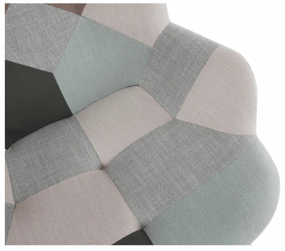 Fotoliu balansoar, patchwork verde-alb/alb/fag, GERON