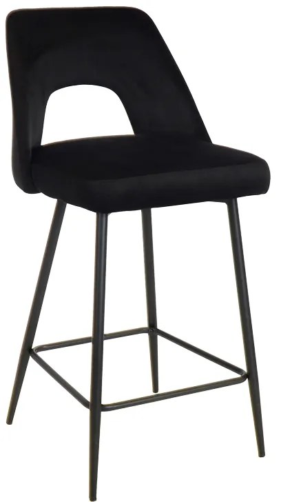 Scaun bar Mussan Catifea Negru