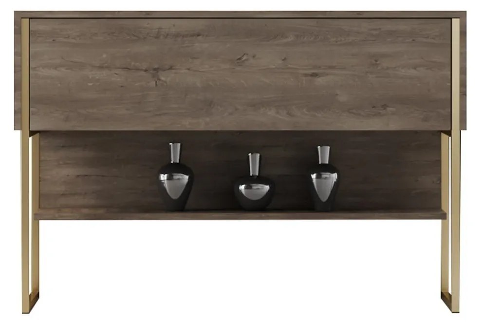 Măsuță consolă Luna 4 (auriu + Nuc) . 1102309