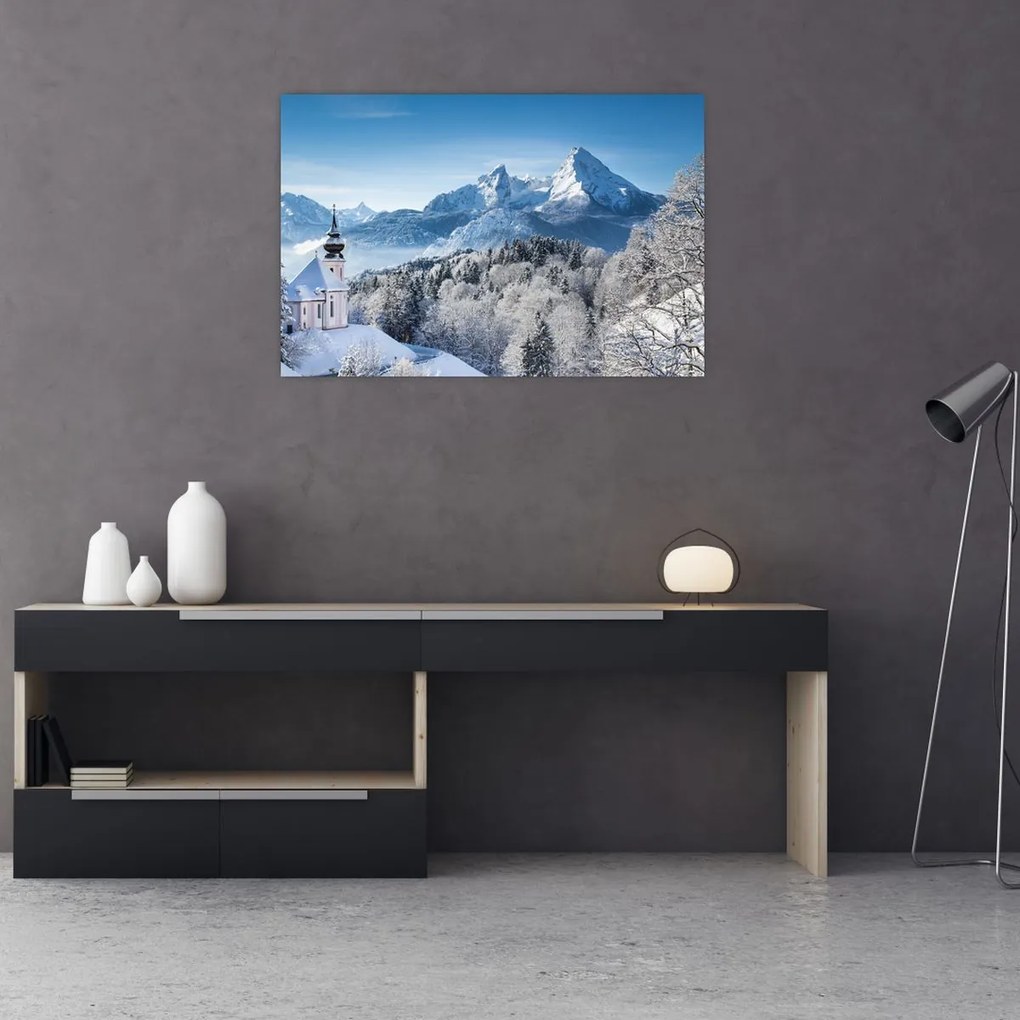 Tablou - O privire asupra peisajului de iarnă (90x60 cm)