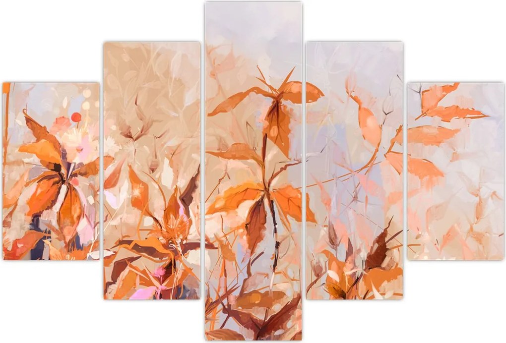 Tablou - Flori pictate (150x105 cm)