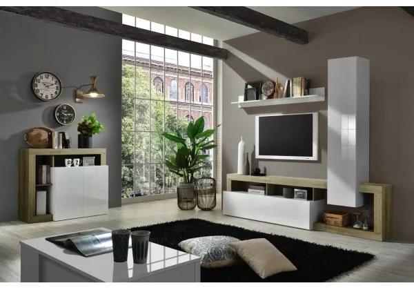 Set mobilier pentru living LENOR alb/maro