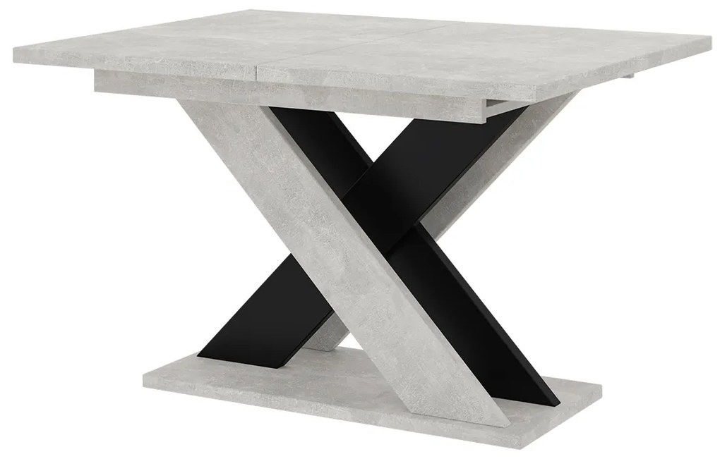 Masă de sufragerie Xalin (gri deschis + Negru) (pentru 4 până la 6 persoane). 1055282