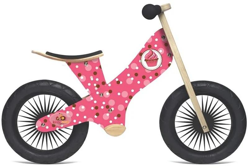 Bicicleta roz de echilibru fara pedale Retro Cupcake, +3 ani - Kinderfeets